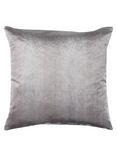 John Lewis Italian Cut Velvet Square Cushion, Silver