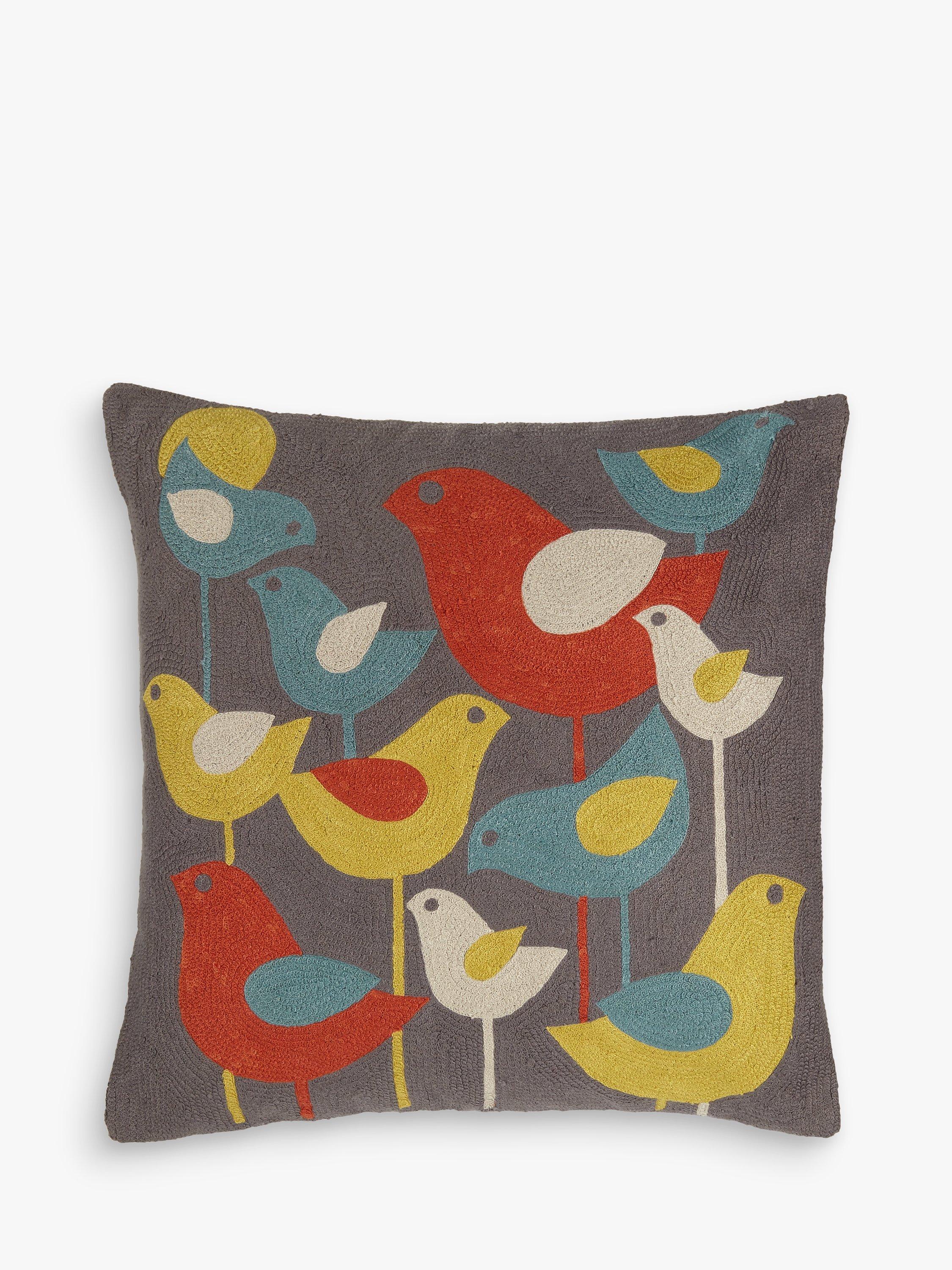 John Lewis Koltrast Bird Cushion, Multi