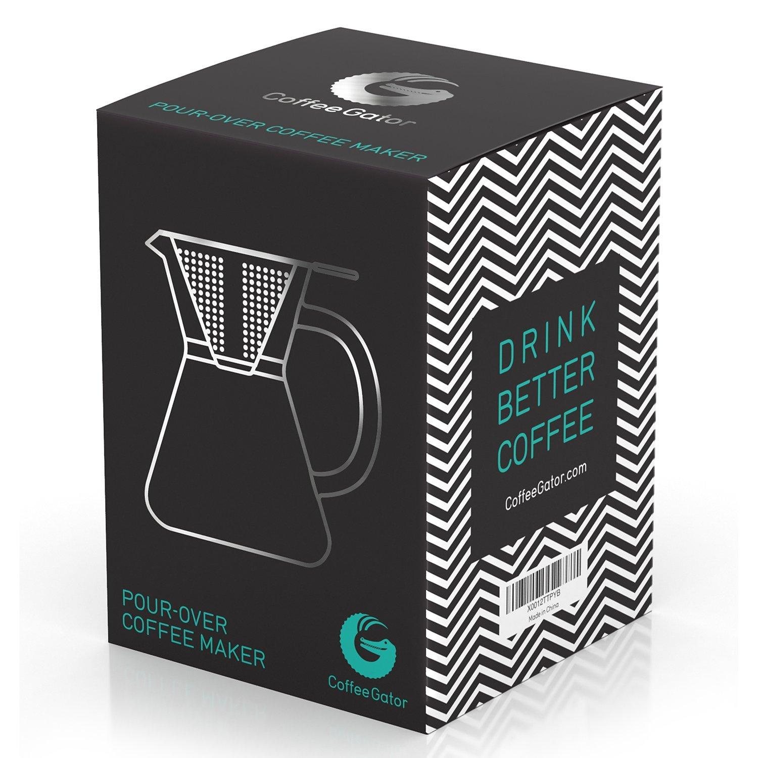 Coffee Gator Pour Over 3 Cup Coffee Maker 400ml