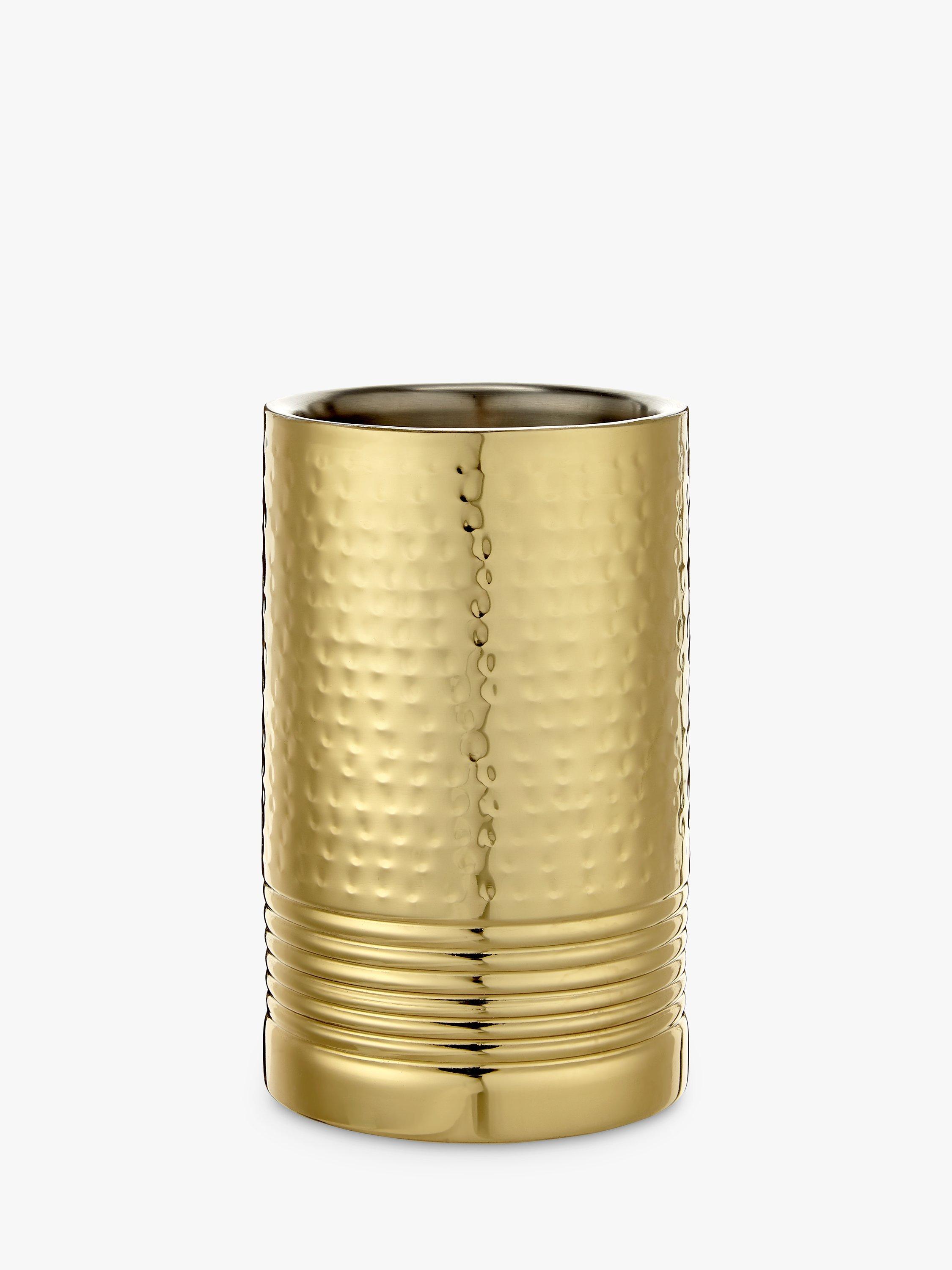 John Lewis & Partners Hammered Wine Cooler, Gold