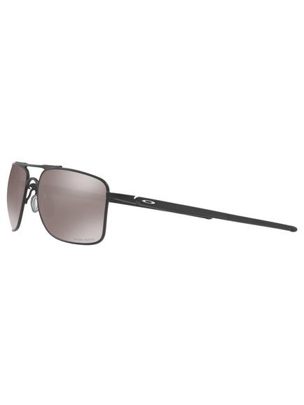 Oakley OO4124 Gauge Prizm Polarised Rectangular Sunglasses - view 2, Matte Black/Black