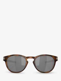 Oakley OO9265 Men's Latch Round Sunglasses - view 2, Tortoise/Mirror Grey