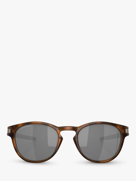 Oakley OO9265 Men's Latch Round Sunglasses - view 2, Tortoise/Mirror Grey