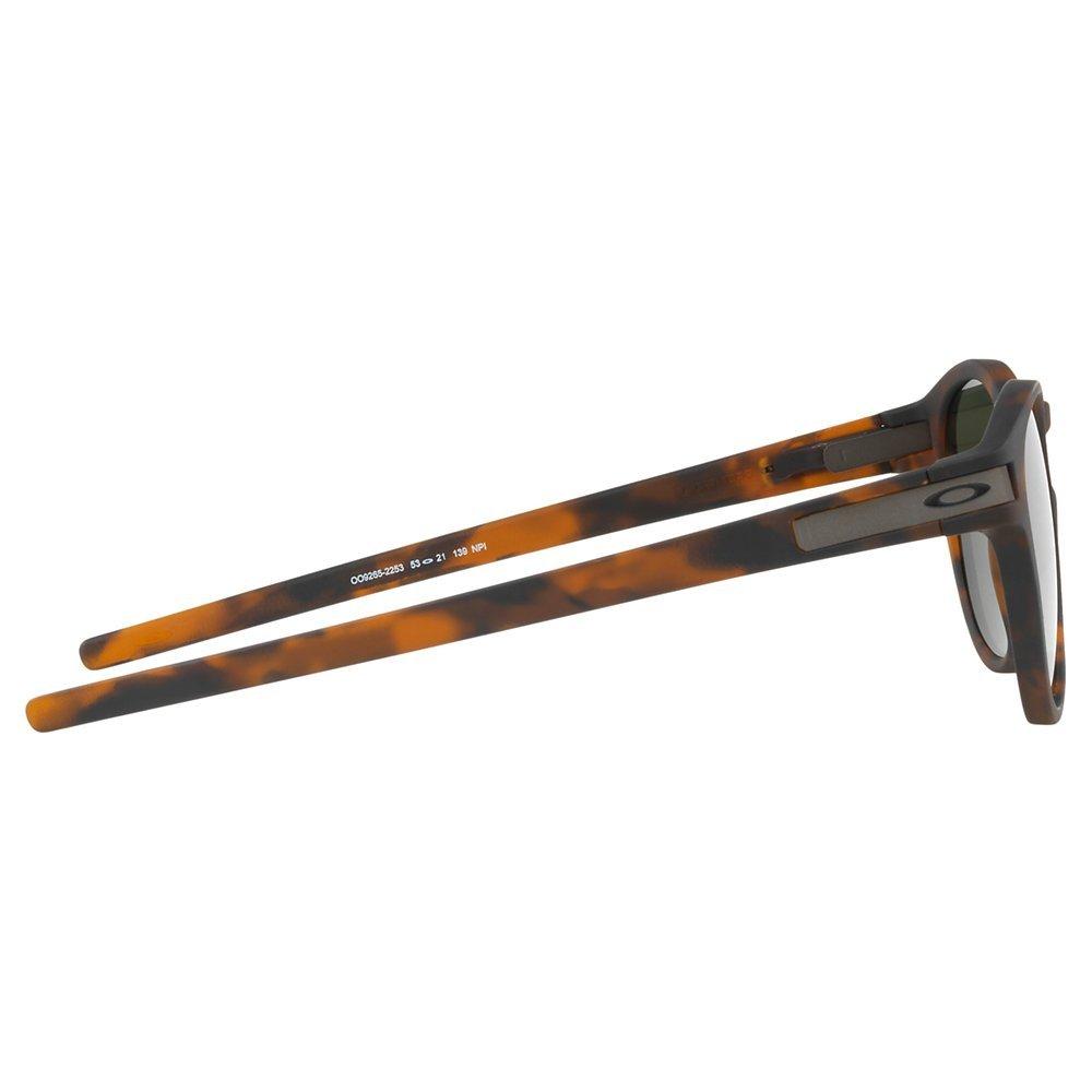 Product image 10 of 10, which shows Oakley OO9265 Men's Latch Round Sunglasses, Tortoise/Mirror Grey