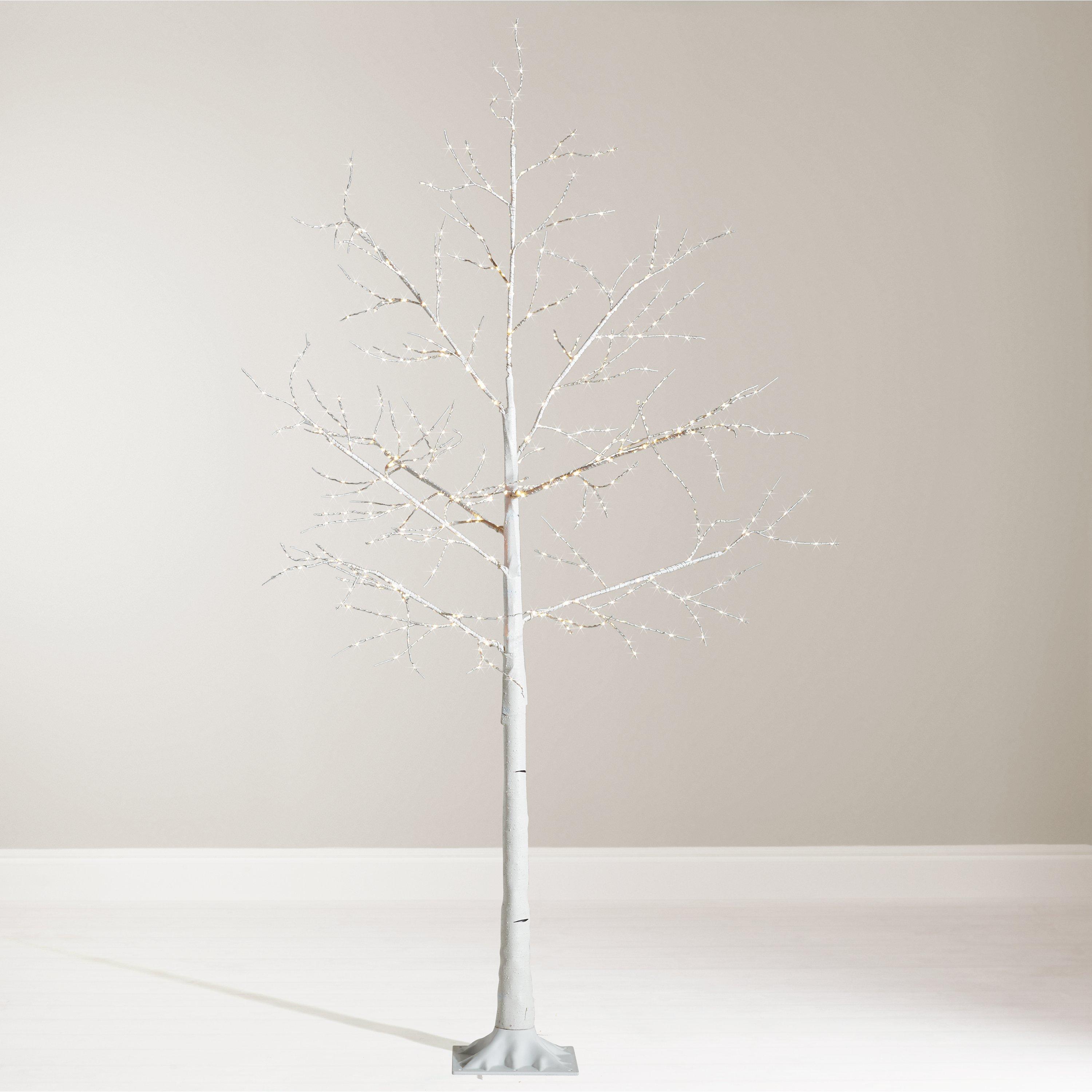 John Lewis & Partners Pre-Lit Birch Twig Tree, White, 6ft