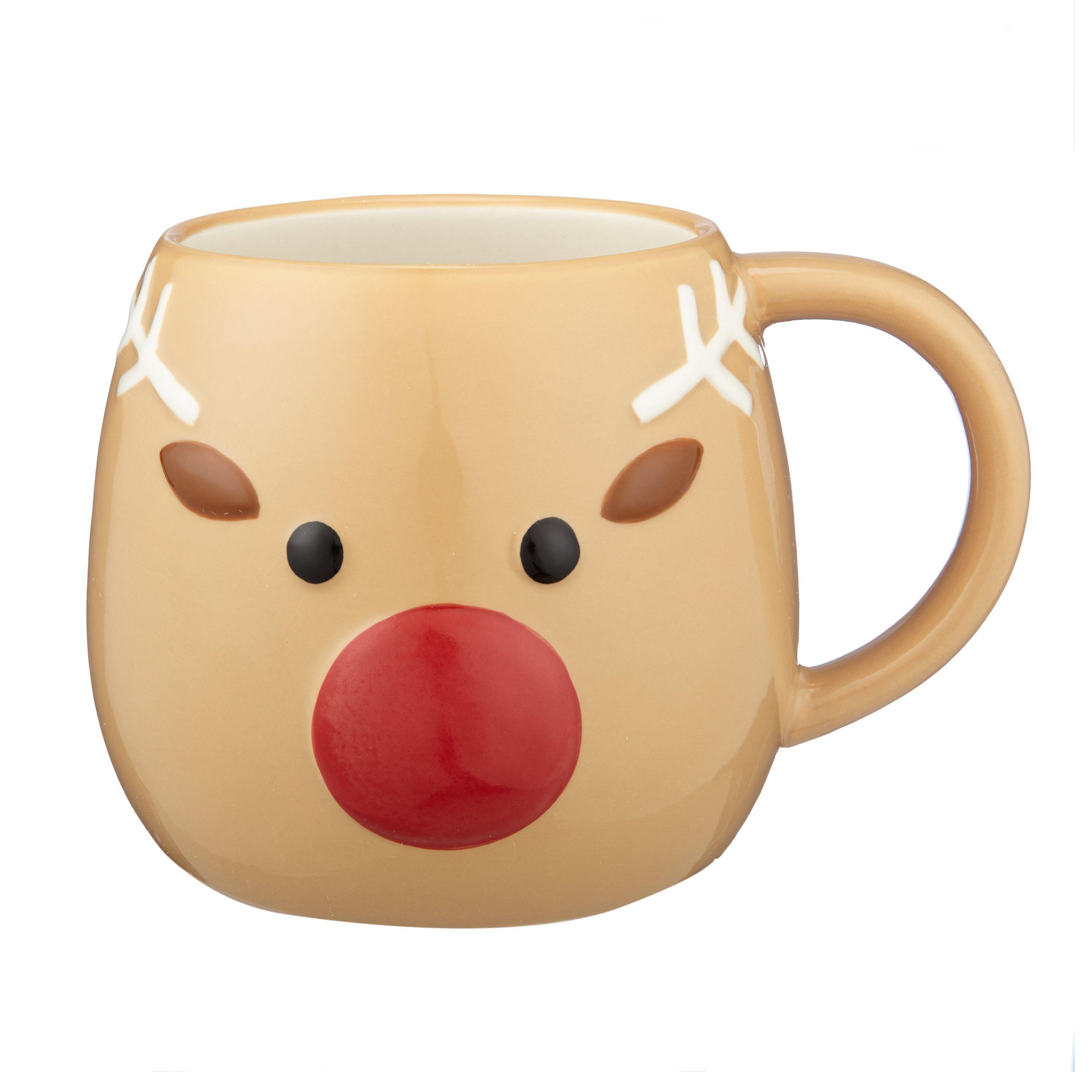 John Lewis & Partners Christmas Reindeer 3D Mug, 450ml