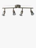 John Lewis 4 Spotlight Ceiling Bar, Brushed Chrome