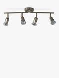 John Lewis ANYDAY 4 Spotlight Ceiling Bar, Brushed Chrome