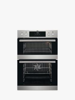 AEG DCB331010M Built In Electric Double Oven, Stainless Steel, Stainless Steel