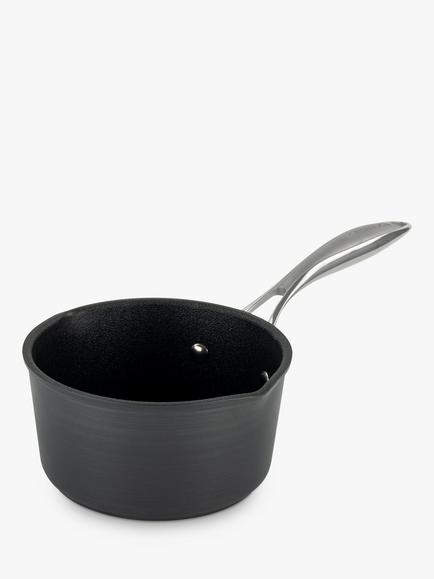 Eaziglide Neverstick3 Professional Non-Stick Milk Pan, Dia.16cm, Grey