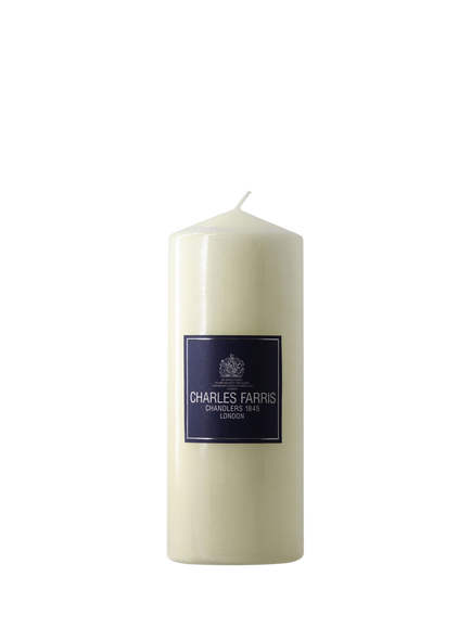 Charles Farris Altar Pillar Candle, H20cm, Ivory, Ivory