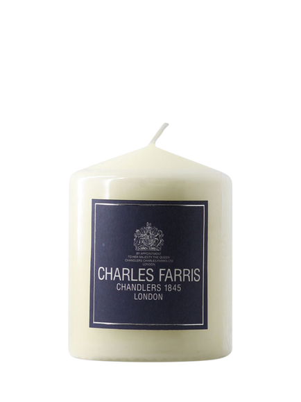 Charles Farris Altar Pillar Candle, H10cm, Ivory, Ivory