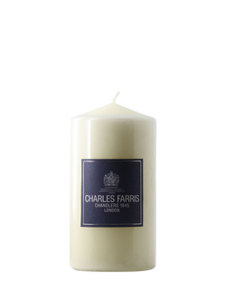 Charles Farris Altar Pillar Candle, H15cm, Ivory, Ivory