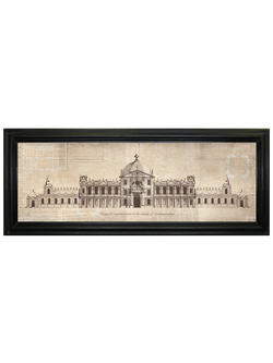 Brookpace Lascelles 'Grand Estate in Northumberland' Framed Print, 103 x 42cm, Black/White
