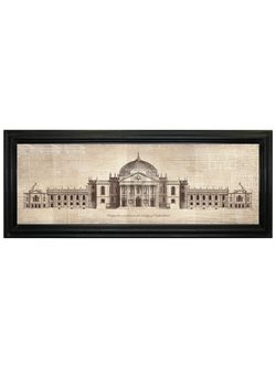 Brookpace Lascelles 'Palace in Oxfordshire' Framed Print, 103 x 42cm, Black/White