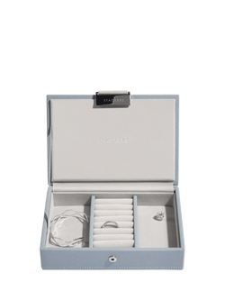 Stackers Mini Jewellery Box Lid, Dusky Blue