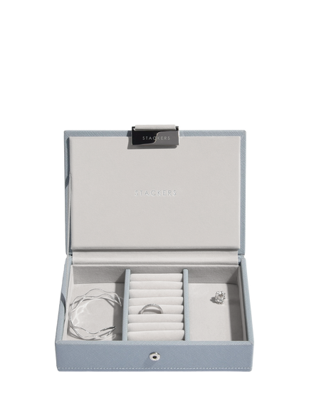 Stackers Mini Jewellery Box Lid, Dusky Blue