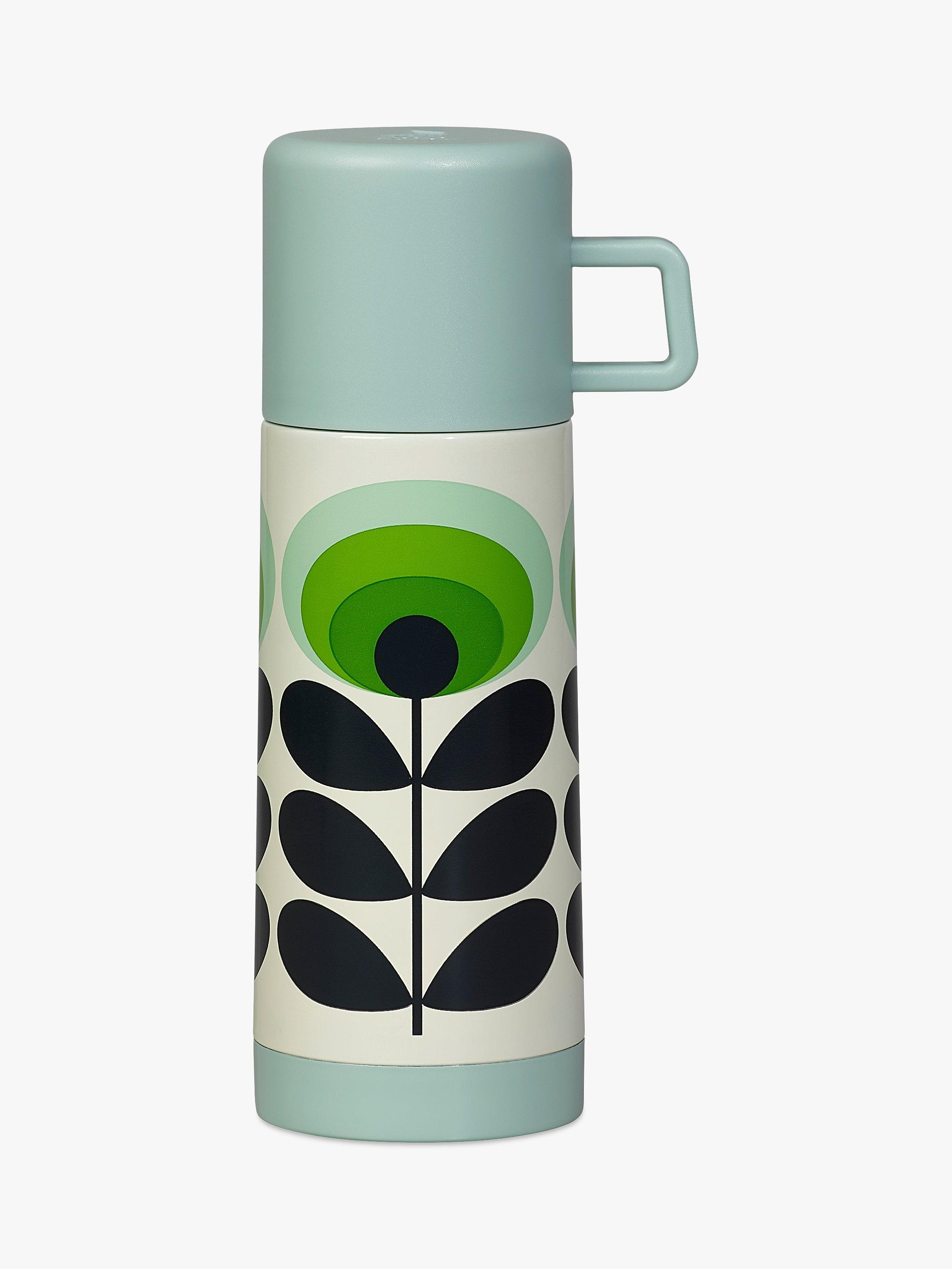 Orla Kiely 70s Oval Flower Flask, Green/Multi, 350ml