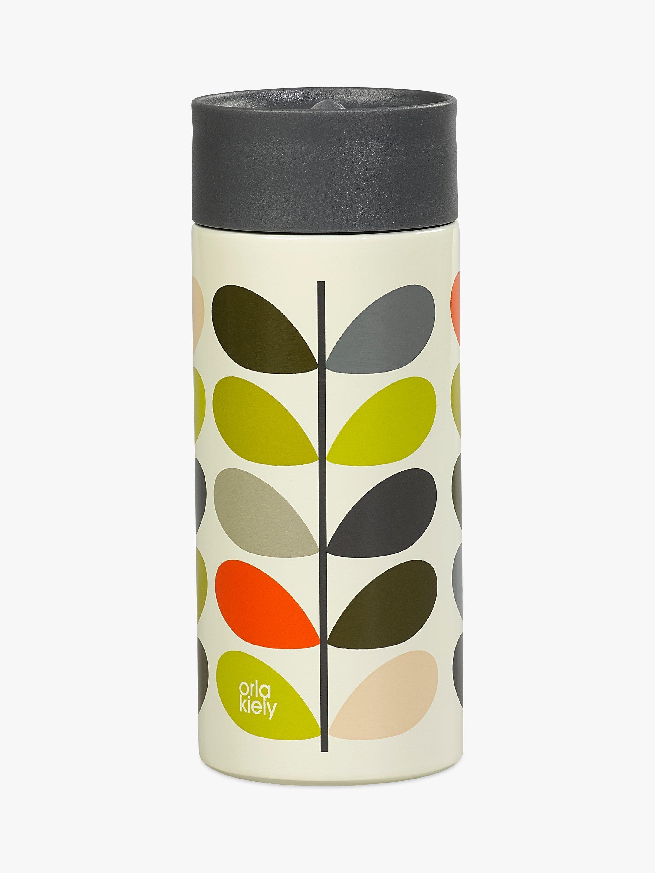 Orla Kiely Multi Stem Travel Mug, Cream/Multi, 350ml
