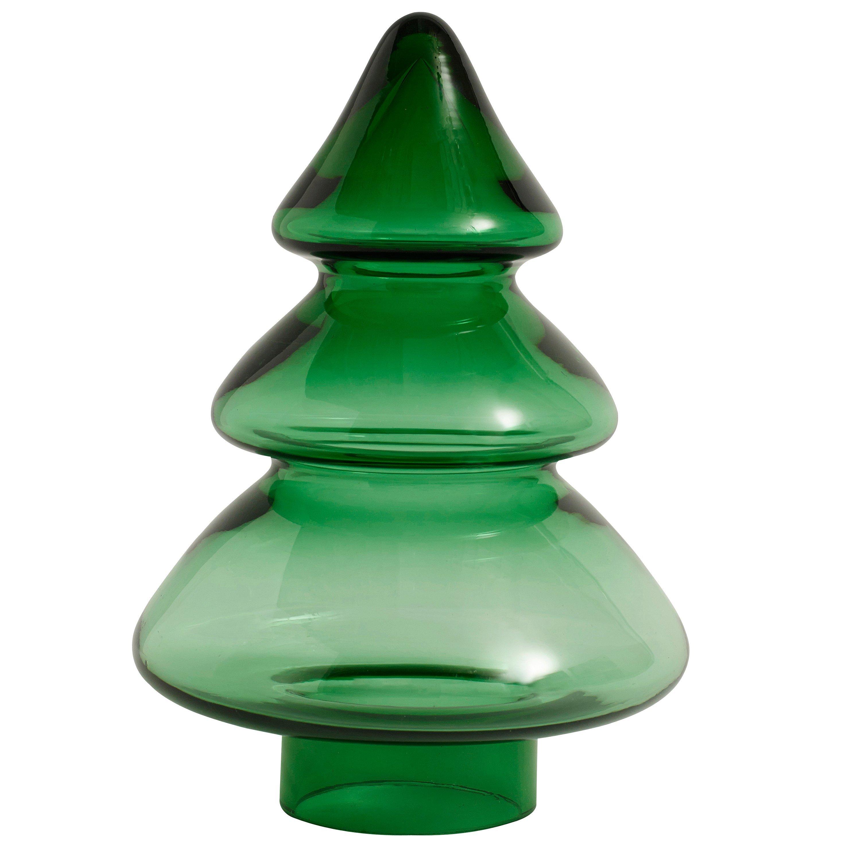 John Lewis Large Glass Christmas Tree Ornament, Green