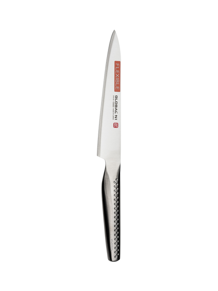 GLOBAL Ni Flexible Stainless Steel Utility Knife, 14.5cm, Metallic