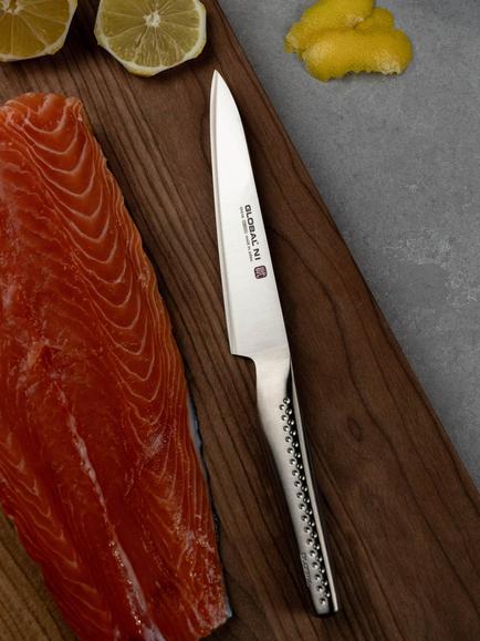 GLOBAL Ni Flexible Stainless Steel Utility Knife, 14.5cm - view 2, Metallic