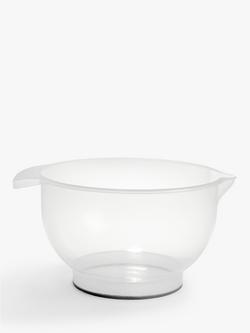 John Lewis Non-Slip Polypropylene Mixing Bowl, Clear, 6L, Clear