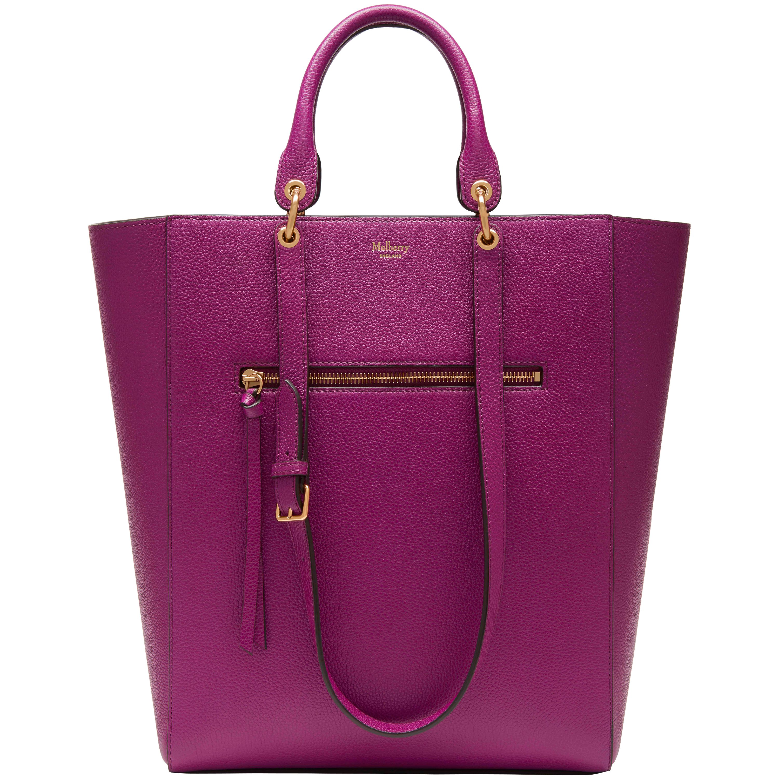Mulberry Maple Small Classic Grain Leather Tote Bag, Violet