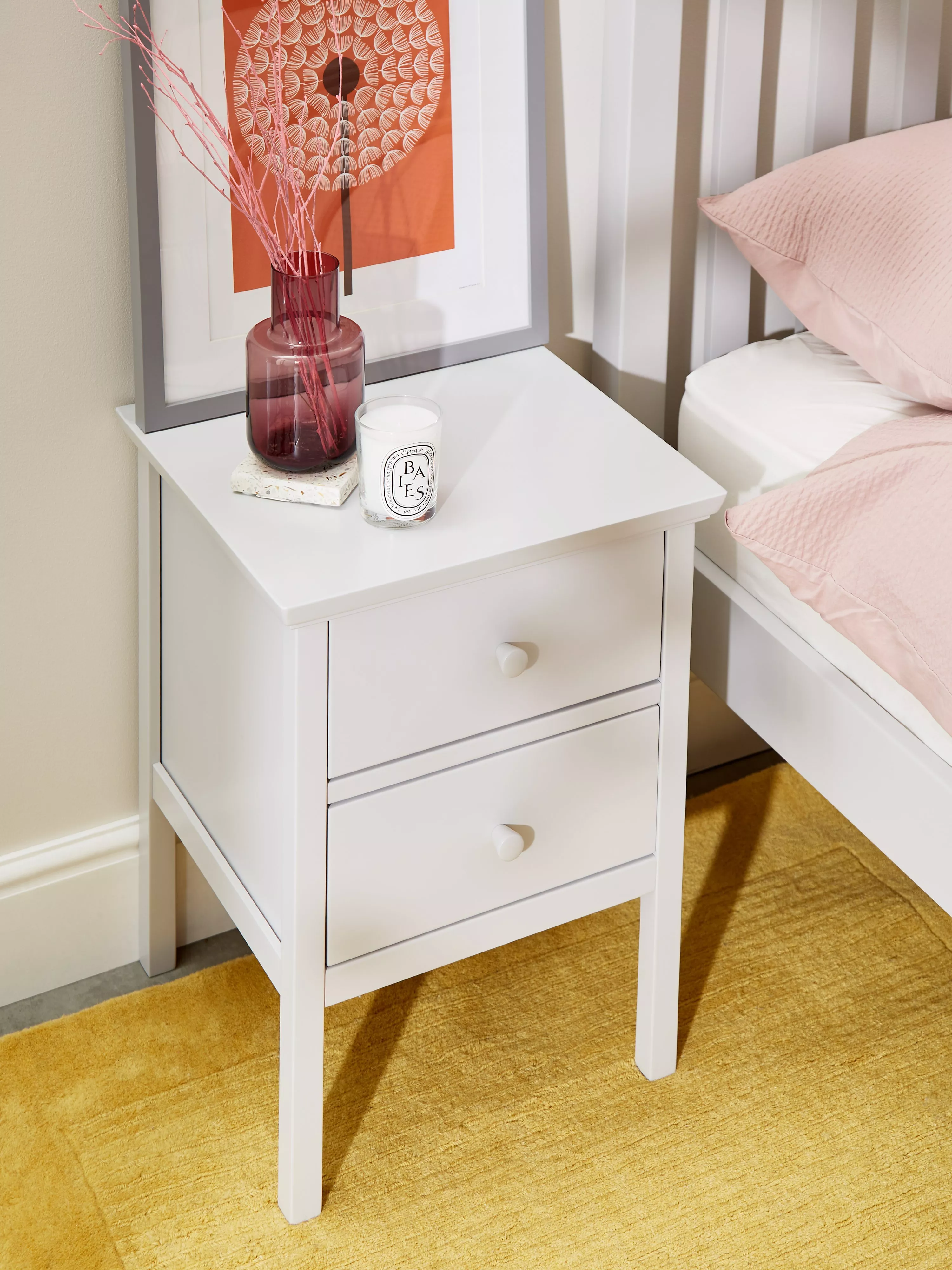 John lewis white bedside table discount