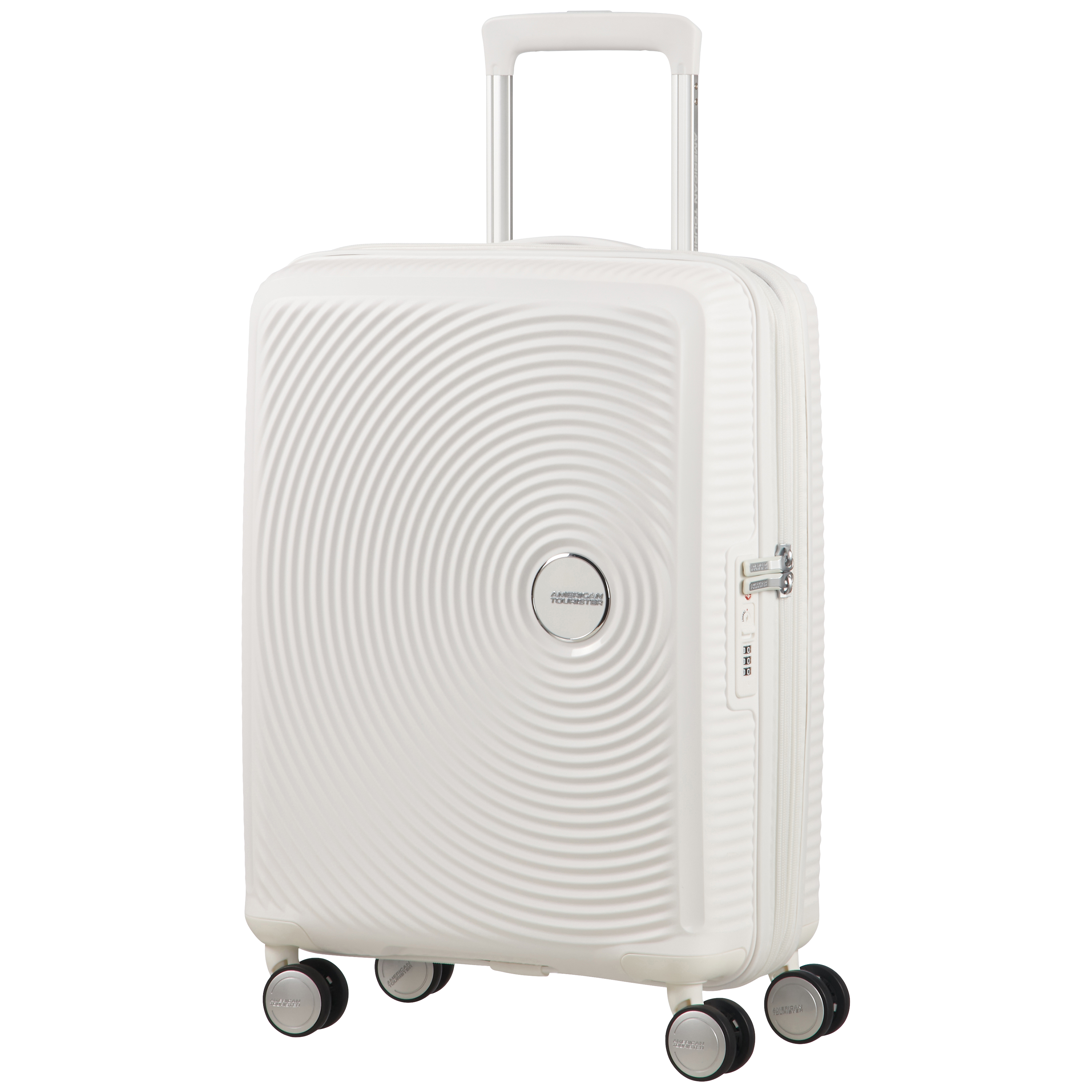 American Tourister Soundbox 4-Spinner Wheel 55cm Cabin Suitcase, Pure White