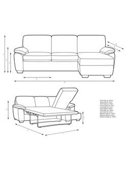 John Lewis Camden 5+ Seater RHF Storage Chaise End Sofa Bed - view 2, 