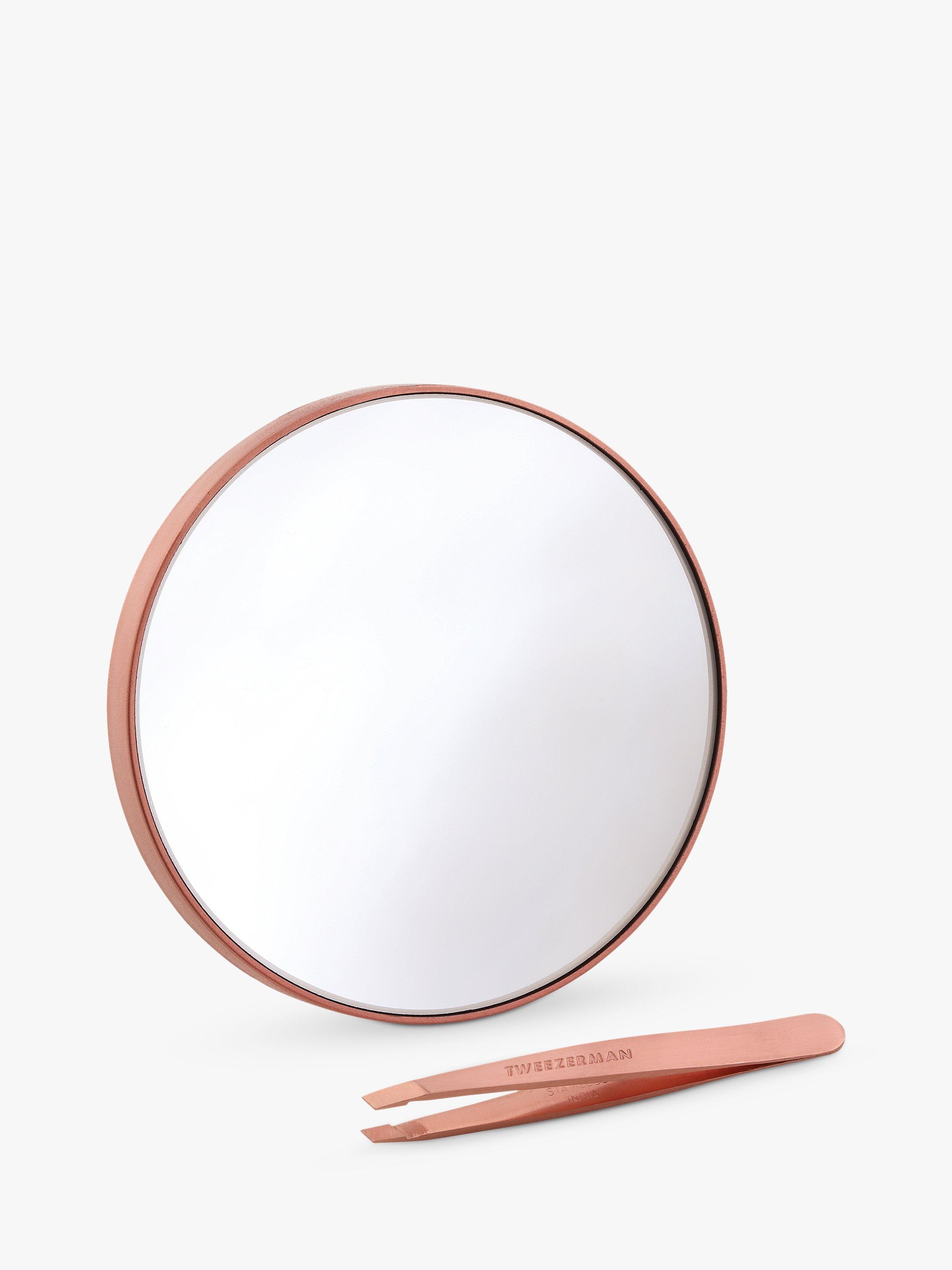 Tweezerman Rose Gold Mini Slant Tweezer & Mirror