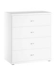 John Lewis Elstra Wide 4 Drawer Chest of Drawers, Off White