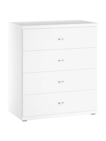 John Lewis Elstra Wide 4 Drawer Chest of Drawers, White