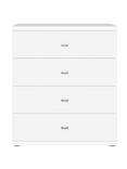 John Lewis Elstra Wide 4 Drawer Chest of Drawers, Off White