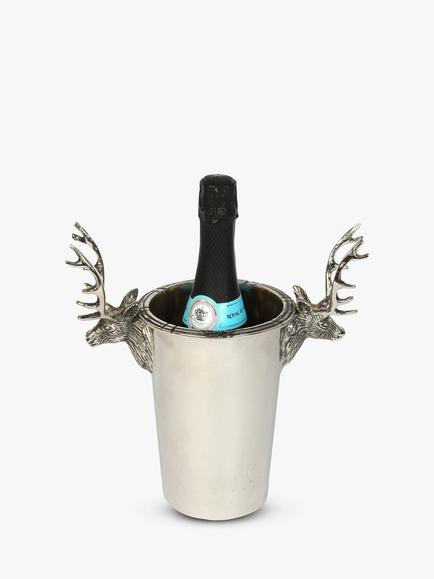 Culinary Concepts Stag Head Bottle Holder, Silver - view 2, Silver