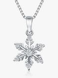 Jools by Jenny Brown Cubic Zirconia Glistening Snowflake Necklace