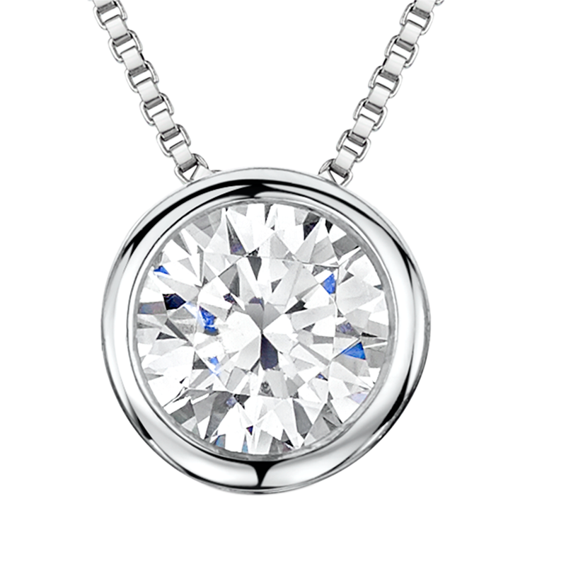 Jools by Jenny Brown Cubic Zirconia Dot Necklace, Silver