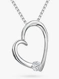 Jools by Jenny Brown Cubic Zirconia Open Heart Pendant Necklace