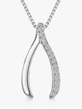 Jools by Jenny Brown Cubic Zirconia Wishbone Necklace