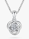 Jools by Jenny Brown Cubic Zirconia Venn Circle Necklace, Silver