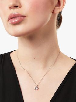Jools by Jenny Brown 3 Link Cubic Zirconia Pendant Necklace - view 2, Silver