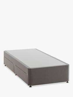 Silentnight Non Sprung 2 Drawer Divan Storage Bed, Single - view 2, Slate Grey