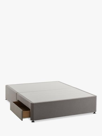 Silentnight Non Sprung 2 Drawer Divan Storage Bed, Super King Size, Slate Grey
