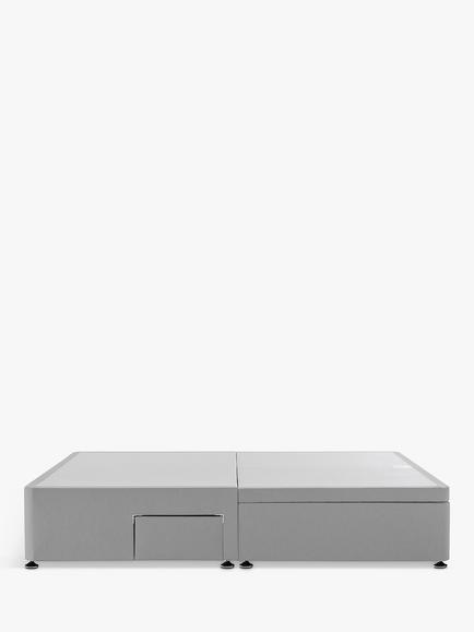 Silentnight 2 Drawer Continental Half Ottoman Divan Storage Bed, Super King Size, Slate Grey