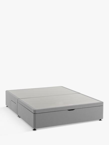 Silentnight 2 Drawer Continental Half Ottoman Divan Storage Bed, Super King Size - view 2, Slate Grey