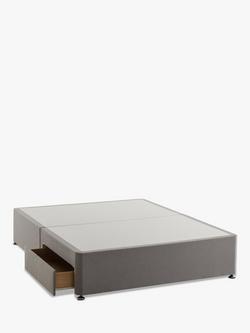 Silentnight Non Sprung 2 Drawer Divan Storage Bed, King Size, Slate Grey