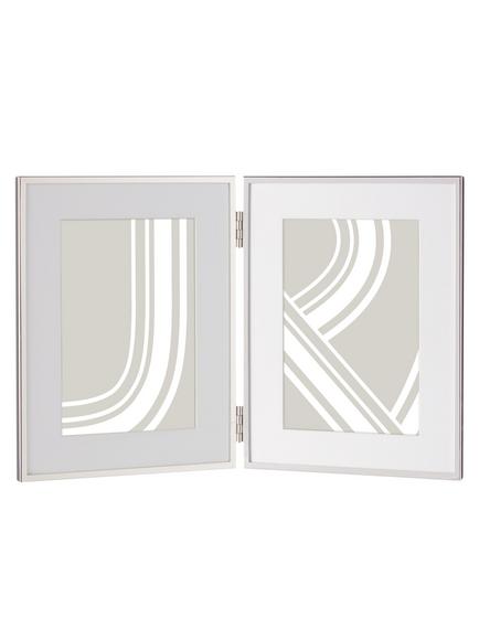 John Lewis Daya Double Photo Frame & Mount, Silver Plated