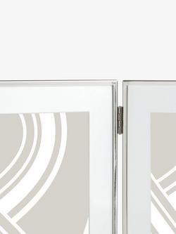 John Lewis Daya Double Photo Frame & Mount - view 2, Silver Plated