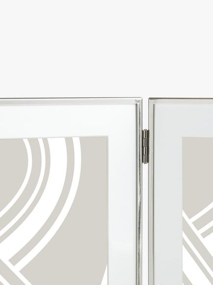 John Lewis Daya Double Photo Frame & Mount - view 2, Silver Plated